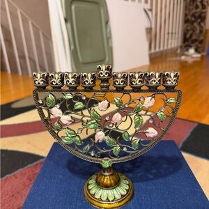 Decorative Floral Menorah